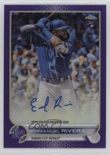 2022 Topps Chrome Rookie Purple Refractor /250 Emmanuel Rivera #RA-ER Auto x2o