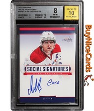 2013-14 Alex Ovechkin Panini Social Autogramme Sp Beschriftung Auto # Ssao BGS 8