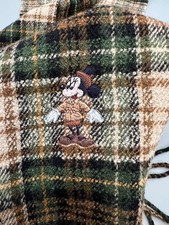 Donaldson Disney Mickey Mouse Wollschal Tartan 90% Wolle Scotland Vintage