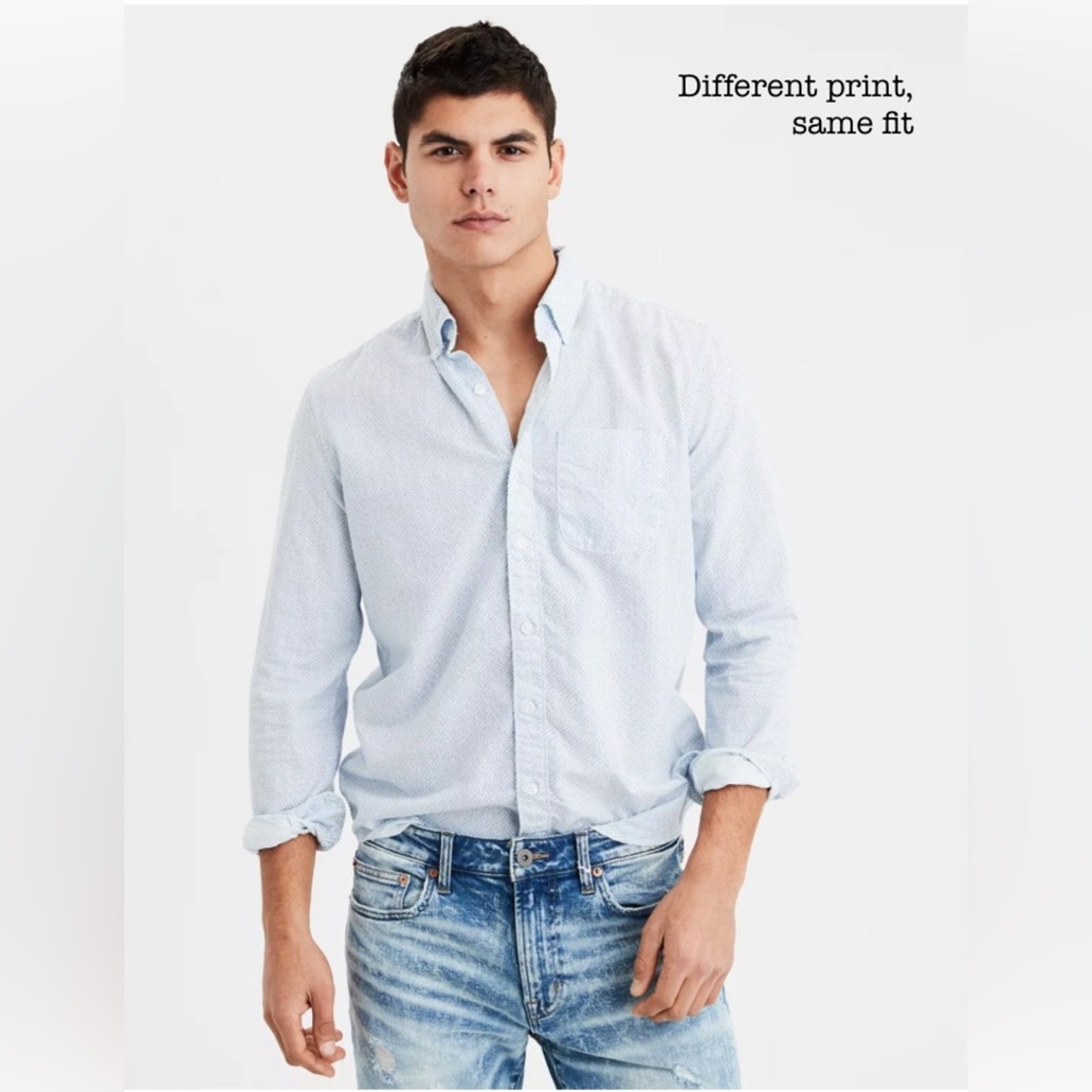 American Eagle AE Seriously Soft Button Down Shir… - image 6