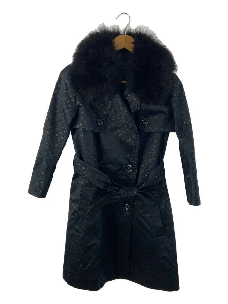LOUIS VUITTON（LV） LOUIS VUITTON SS13IF Trench Coat Fur 34 Silk Black Monogram U