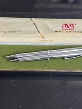 Vintage Cross 12k Gold-Filled Ball Point Pen and Pencil Set with original box