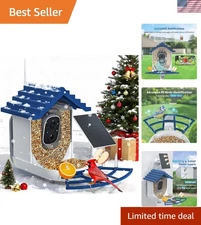 Smart Bird Feeder with Camera Solar Powered & AI Bi rd Identification, 2.4Ghz...