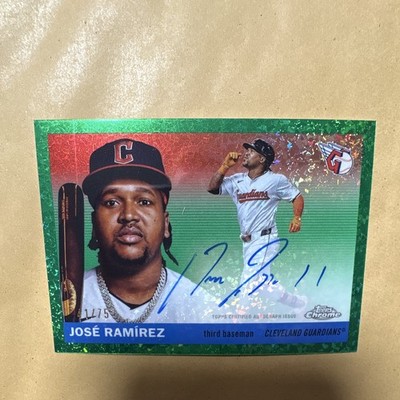 Topps 2025 Chrome Platinum Jose Ramirez Auto /75 #CPA-JRA Guardians