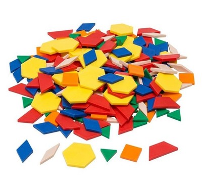 Didax Educational Pattern Blocks Plastic Set of 250 Shapes, NEW
