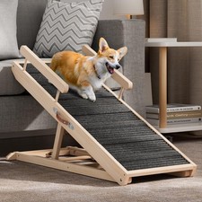 Dog Ramp for Bed, Couch, Car, Folding Pet Ramps 44.48" Long Adjustable 15"-22...