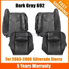 Driver & Passenger Seat Cover Dark Gray For 2003 2004 2005 2006 Chevy Silverado