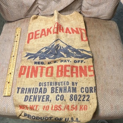 Peak Brand Jute Feed Sack Pinto Beans Trinidad Benham Corp Denver CO Advertising
