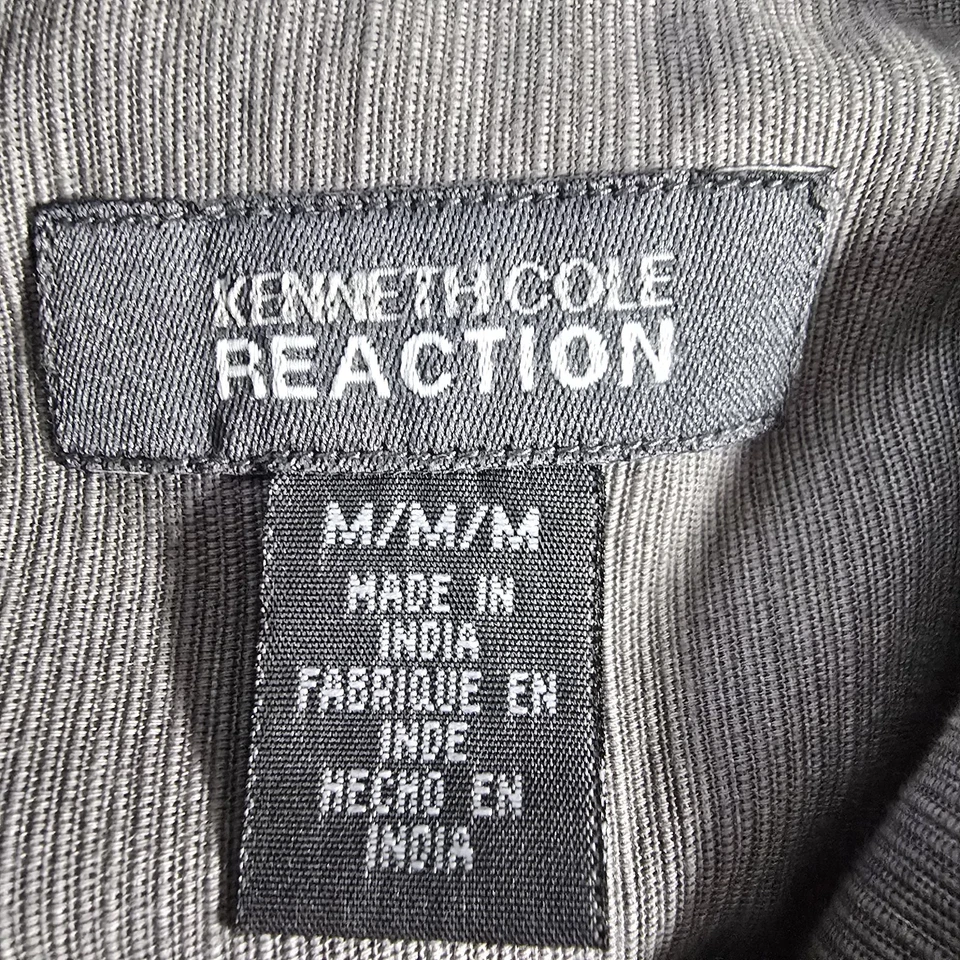 Kenneth Cole Reaction Men’s Long Sleeve Shirt Medium Gray Button Front Casual - Image 2 of 4