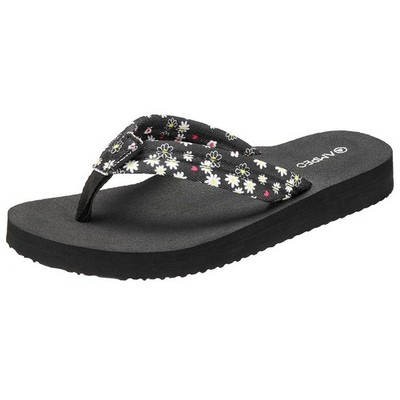 Ampeo Flip Flops for Women with Soft Printed Fabric Strap, Comfortable Arch... 