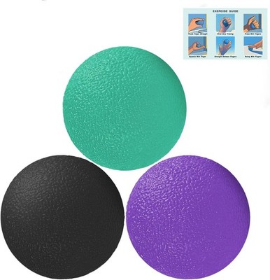 3 Pack Stress Balls Hand Therapy Set with Resistance for Grip Strength Training