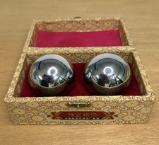 Vintage Baoding Stress Balls Steel Meditation Therapy Exercise Box Set
