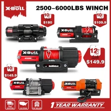 X-BULL 12V ATV Winch Kit 3000LB 4500LB 5000LB Synthetic Steel UTV Electric Winch