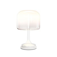 Led Tischlampe Dimmbar Glas Schirm Weiß 42 Cm 18 W 3000 K Nachttisch Leuchte