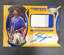 Shaedon Sharpe Freshman Fabric Auto 25 Cf-ssh Panini 2022 Chronicles Certified