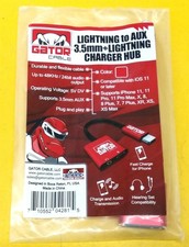                 Gator Cable 8-Pin to Aux 3.5mm  8-Pin Charger Hub for iPhone