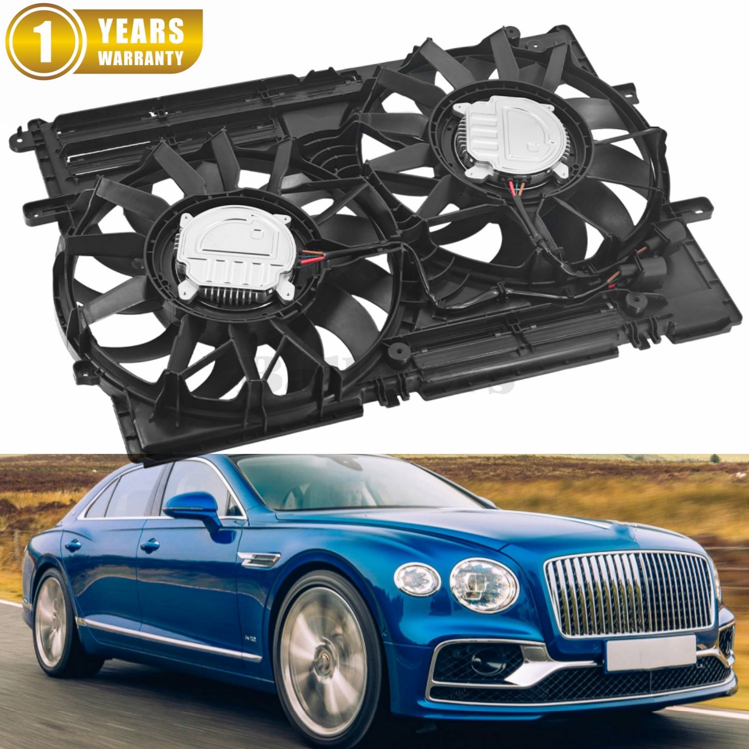 Bentley Continental GT 2012-2020 Cooling fan motors Set P/N 3W0121205D