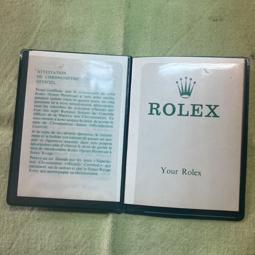 Vintage Rolex wallet /paper holder; translation Paper ; 1972/1973 Booklet Set