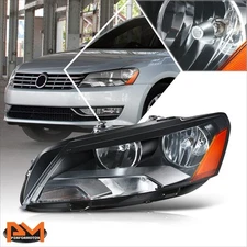 For 12-15 VW Passat Factory Style Left Side Headlight Lamp Amber Corner Black