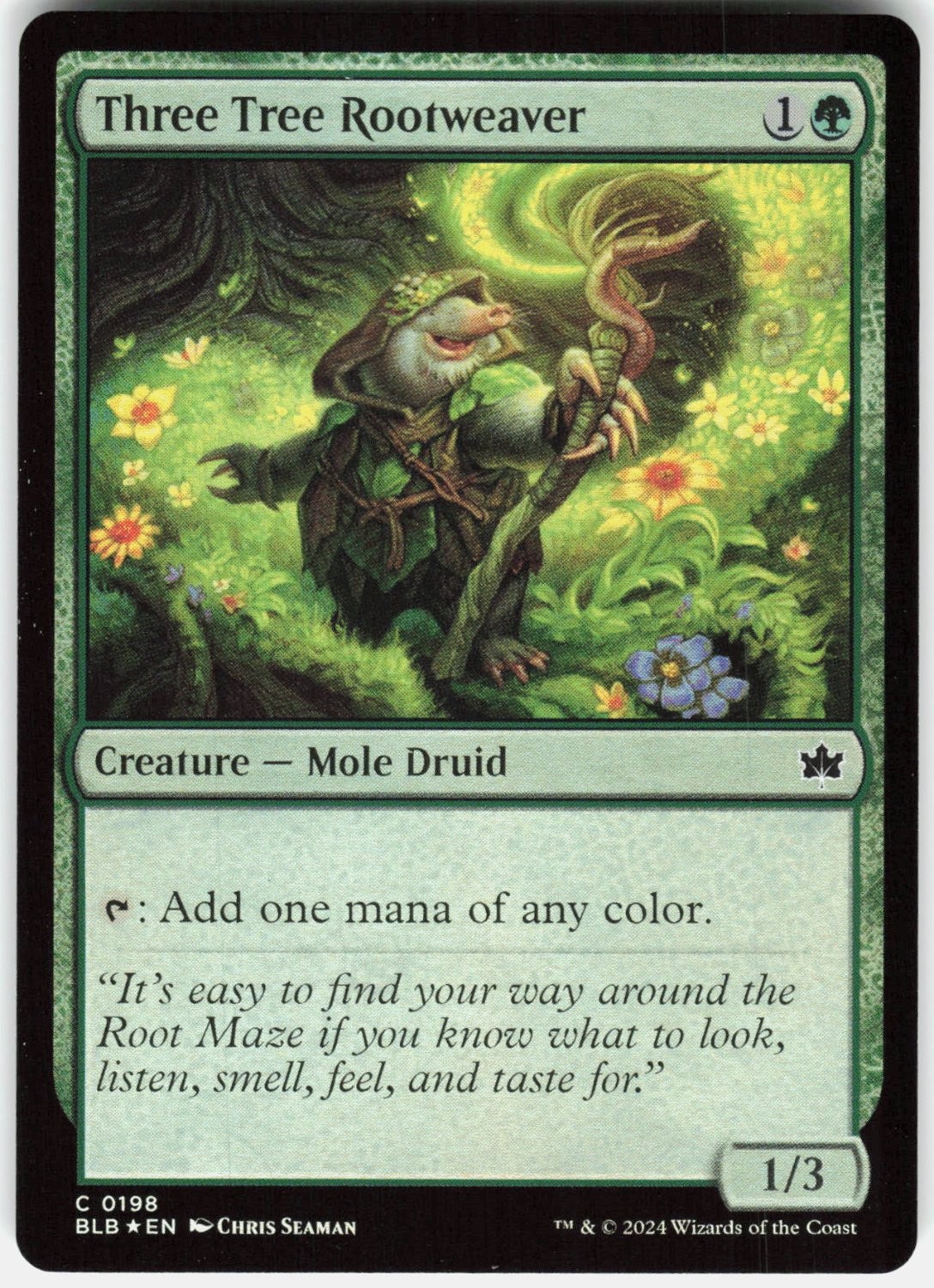 Three Tree Rootweaver - Bloomburrow - #198 - Foil - Near Mint