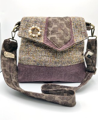 Handmade Messenger Bag (9'' x 12''), featuring vintage Givenchy tie strap