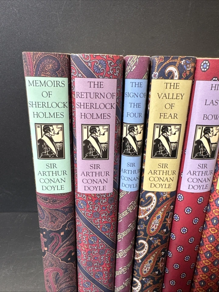 Vintage SIR ARTHUR CONAN DOYLE 9-Volume Set Sherlock Holmes Hardcover Books Foto 2 de 4