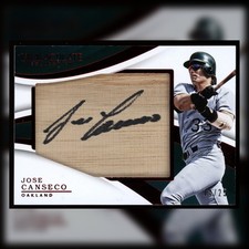 Jose Canseco 2018 Panini Immaculate Collection Jumbo Bat Relic /25 with IP Auto