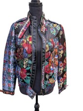 Gorgeous Desigual Multicoloured Jean Style Jacket Sz 10