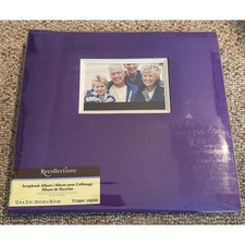 NEW Recollections Scrapbook Album 12 X 12 , 10 Pages. Holds 20 Layouts Purple
