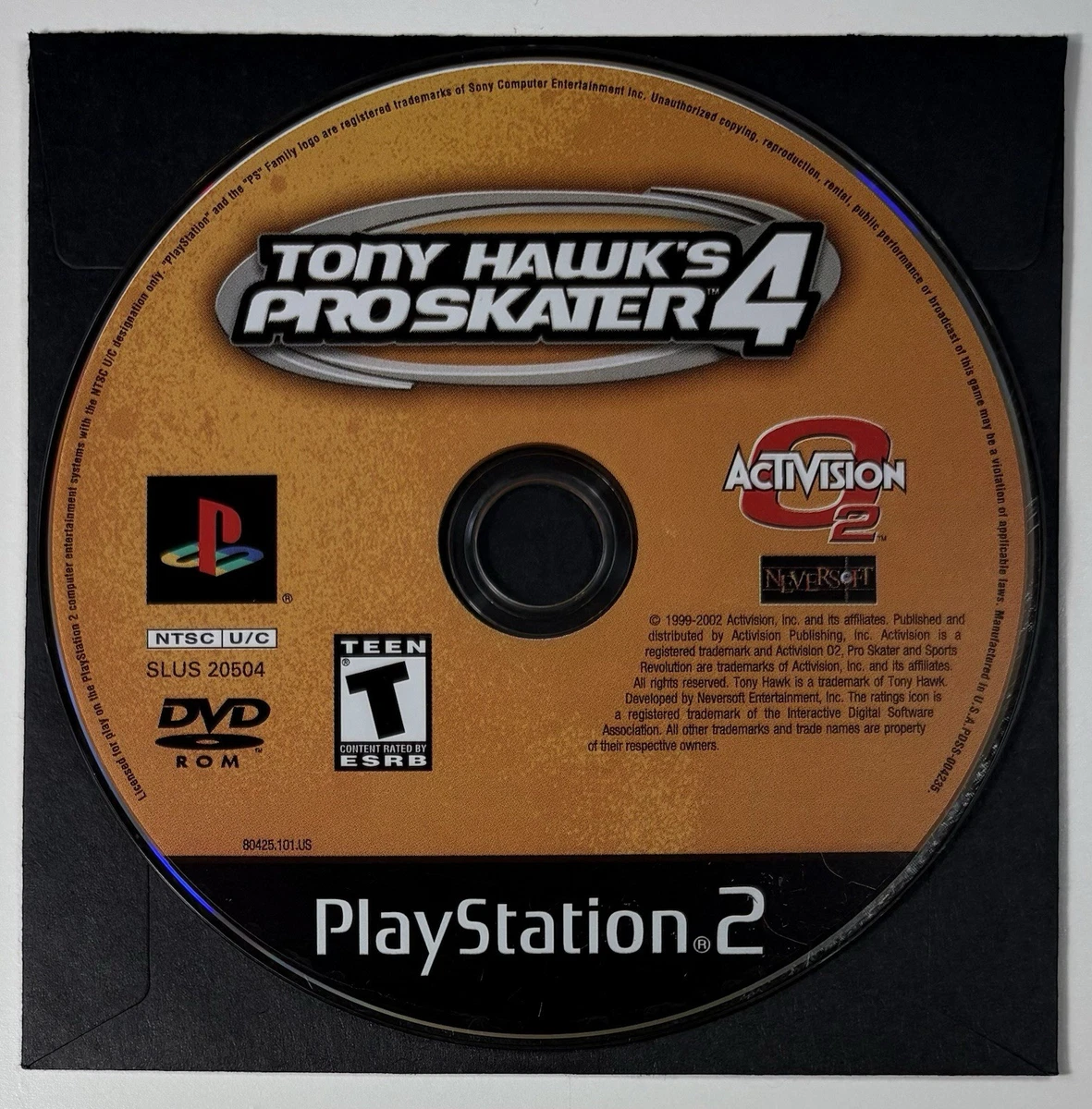 Tony Hawk's Pro Skater 4 Ps1 Jeu Jeux Sony Playstation 1