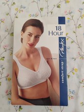 VNT Playtex 18 Hour Satin and Lace White Comfort Strap Support Bra 42C 4125