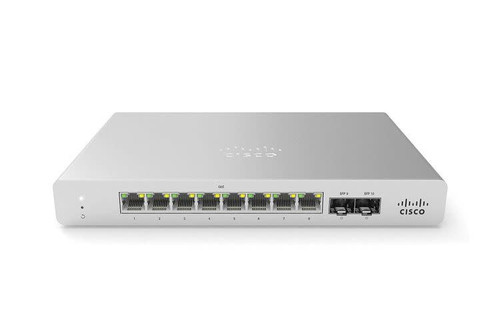 Cisco Meraki Cloud Managed Switch, 8 Gigabit Ethernet Ports, 2 SFP Uplinks, - Picture 1 of 4