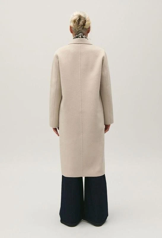 Women Claudie Pierlot Coat Beige Wool S - Bild 2 von 4