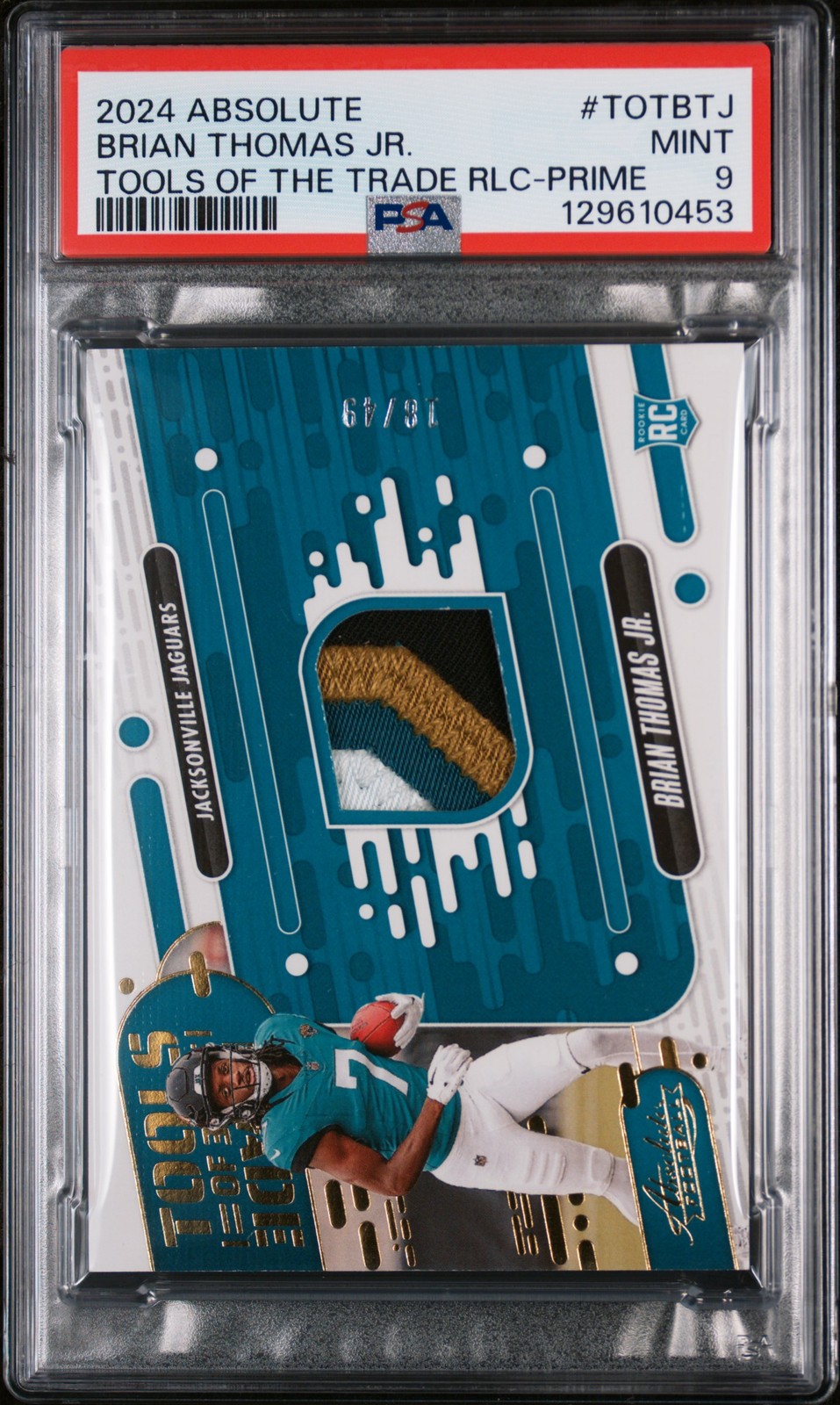 Brian Thomas Panini Absolute Tools of the Trade Relic #TOTBTJ Prime
