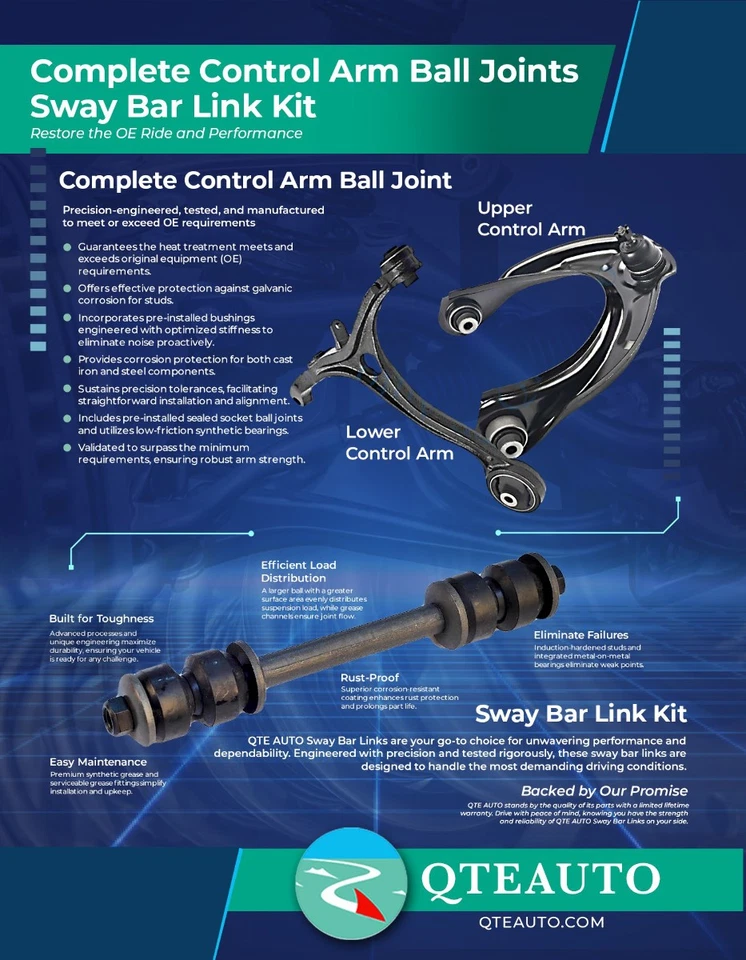 Juego de 4 barras estabilizadoras delanteras Link-Shock para 1958 Cadillac Serie 70 Fleetwood Eldorado Foto 4 de 4