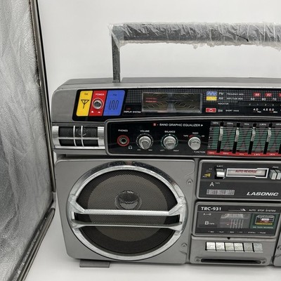 LASONiC TRC-931 Vintage Boombox Dual Cassette AM FM Radio Retro