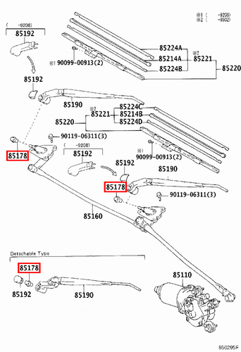 Genuine LandCruiser HZJ70 HJ75 HDJ81 HDJ80 HDJ79 Front Wiper Arm Bolt Nut x2 - Picture 15 of 20