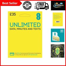 Unlock Unlimited Data & Calls with EE £35 Pay As You Go SIM Card - Easy Setup