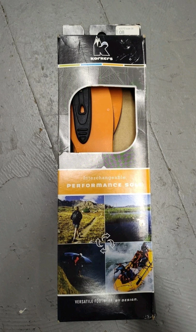 Korkers OmniTrax A2070 Trail Lug Replacement Soles size 08 New In Box