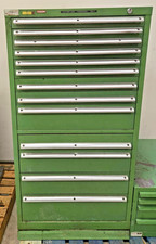 Deluxe Lista Cabinet 13 Drawer Industrial Tool Parts Storage 28 x 28 x 54 No Key