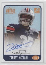 2021 Onyx Vintage College Auto Blue Ink /400 Zakoby McClain #CAZM Auto 4z8