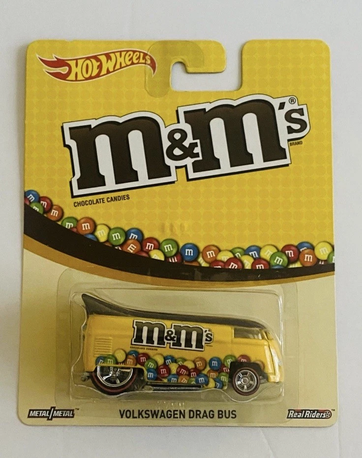 Hot Wheels 2014 M&M's Volkswagen VW Drag Bus Twix Set 2 Real Riders Pop Culture - Image 3 of 4