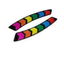 2 PCS Car Reflective Sticker, Self Adhesive High Style 3 Multicolored