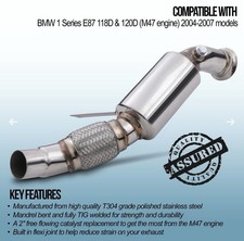 Exhaust Decat Pipe – BMW 1 Series 118D 120D E87 M47 04-07