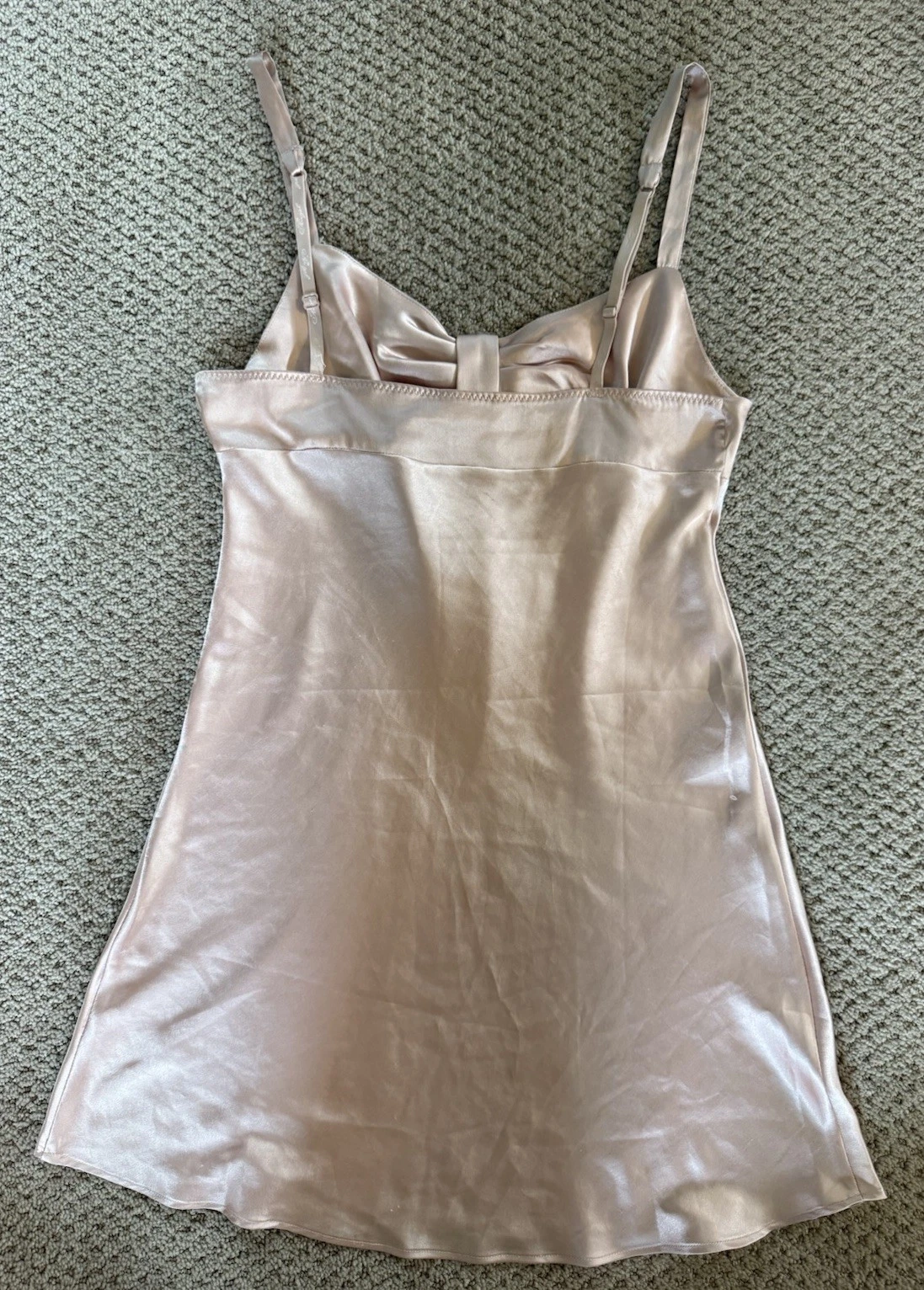 UNDERCOVER Abito da notte Victorias Secret VS raso donna XS rosa delicato abito slip camicia