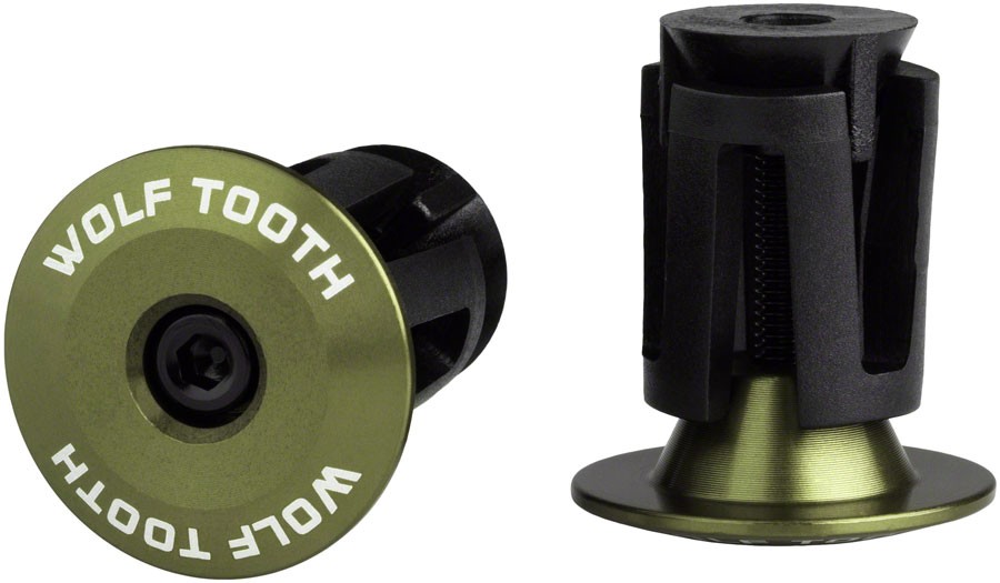 Wolf Tooth Alloy Bar End Plugs - Olive 5090₽