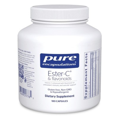 Pure Encapsulations Ester-C & Flavonoids - 180 Count (Pack of 1), White 
