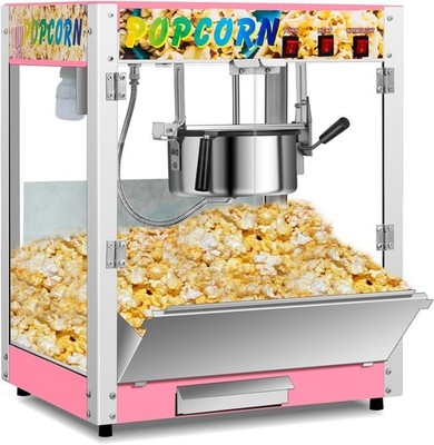 Commercial Popcorn Machine 8 Oz Kettle 850 W Countertop Popcorn Maker 48 Cups