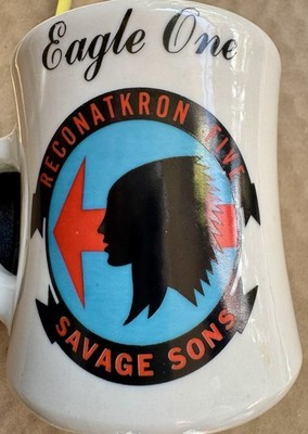 Vintage U.S. Navy Eagle One Reconatkron Five Savage Sons Mug