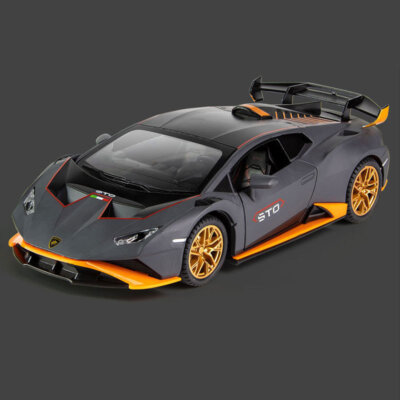 1:24 Lamborghini Hurncan STO Automodell Die Cast Spielzeug fur Kinder Junge Grau